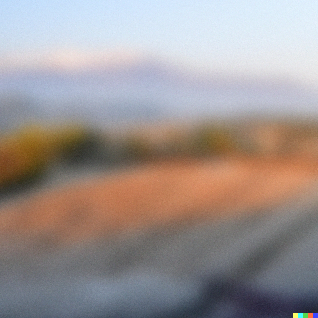 An automatically generated blurred photo of a landscape by Dalle-2.